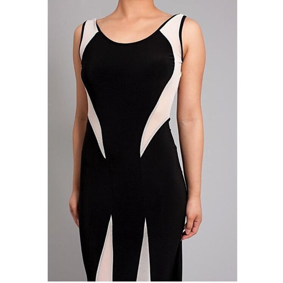 Black Ivory Mesh Hourglass Mermaid Maxi Dress - Picture 5 of 6